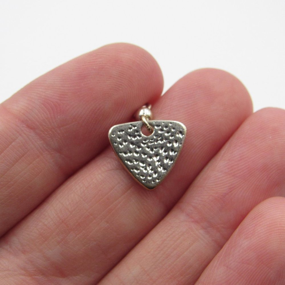 Silver Tone Tiny Abalone Shell Earrings Vintage - image 4